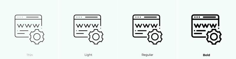 website icon. Thin, Light, Regular And Bold style design isolated on white background vector