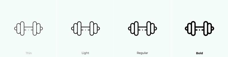 weight icon. Thin, Light, Regular And Bold style design isolated on white background vector