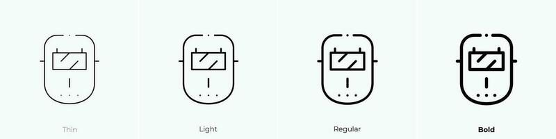 soldador icono. delgado, luz, regular y negrita estilo diseño aislado en blanco antecedentes vector