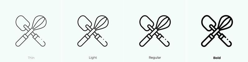 whisk icon. Thin, Light, Regular And Bold style design isolated on white background vector