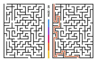 resumen laberinto rompecabezas laberinto con entrada y salida. laberinto para actividad libro. resolución de problemas rompecabezas juegos para libro de trabajo. vector ilustración - eps 10