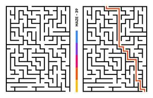 resumen laberinto rompecabezas laberinto con entrada y salida. laberinto para actividad libro. resolución de problemas rompecabezas juegos para libro de trabajo. vector ilustración - eps 10