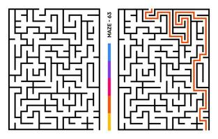 resumen laberinto rompecabezas laberinto con entrada y salida. laberinto para actividad libro. resolución de problemas rompecabezas juegos para libro de trabajo. vector ilustración - eps 10