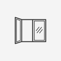 Window line flat icon vector. Premium quality symbol. Home, house symbol vector