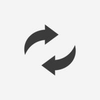 rotation, update, arrow, reload, refresh, direction, rotate icon vector symbol sign