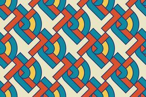 Abstractgeometric pattern background, vector circle, triangle and square lines color art design. Colorful pattern background