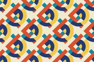 Abstractgeometric pattern background, vector circle, triangle and square lines color art design. Colorful pattern background