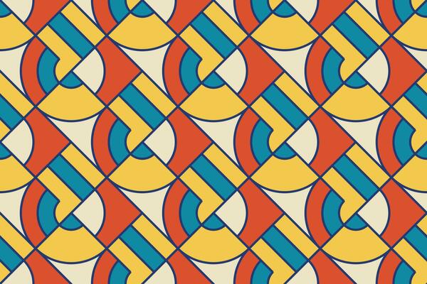 Abstractgeometric pattern background, vector circle, triangle and square lines color art design. Colorful pattern background
