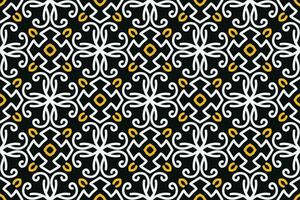 oriental pattern. Black, White and Yellow color with Arabic ornament. Pattern, background and wallpaper for your design. Textile ornament. Vector illustration.