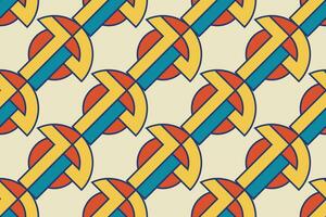 Geometric seamless pattern. Abstract geometric hexagonal graphic design. Seamless geometric pattern. vector