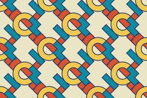 Abstractgeometric pattern background, vector circle, triangle and square lines color art design. Colorful pattern background