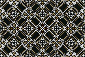 oriental pattern. Black, White and Yellow color with Arabic ornament. Pattern, background and wallpaper for your design. Textile ornament. Vector illustration.
