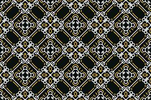 oriental modelo. negro, blanco y amarillo color con Arábica ornamento. patrón, antecedentes y fondo de pantalla para tu diseño. textil ornamento. vector ilustración.