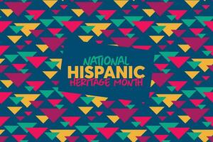 National Hispanic Heritage Month. Hispanic and Latino Americans culture. Background, poster, greeting card, banner design. vector