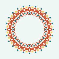 Decorative circle frame. Rounded ring with ornate ornament in oriental and arabic style antique disk with patterned vector ornament.
