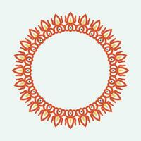 Decorative circle frame. Rounded ring with ornate ornament in oriental and arabic style antique disk with patterned vector ornament.