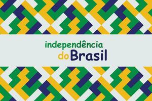 contento independencia día Brasil 7mo septiembre diseño. vector ilustración