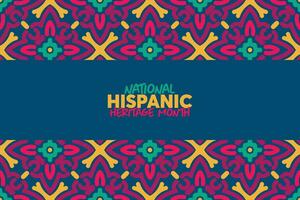 National Hispanic Heritage Month. Hispanic and Latino Americans culture. Background, poster, greeting card, banner design. vector