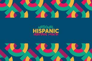 National Hispanic Heritage Month. Hispanic and Latino Americans culture. Background, poster, greeting card, banner design. vector