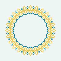 Decorative circle frame. Rounded ring with ornate ornament in oriental and arabic style antique disk with patterned vector ornament.