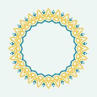 Decorative circle frame. Rounded ring with ornate ornament in oriental and arabic style antique disk with patterned vector ornament.