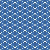 geometric white network connection point repeating pattern on dark blue background vector