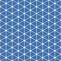 geometric white network connection point repeating pattern on dark blue background vector