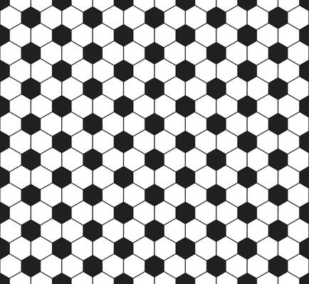 Flat soccer ball repeat pattern