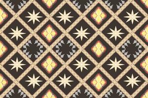 Ethnic aztec geometric pattern for vibrant color.Colorful geometric embroidery for textiles,fabric,clothing,background,batik,knitwear vector