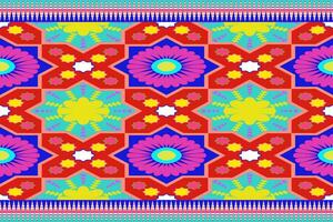 resumen étnico azteca geométrico modelo diseño para antecedentes.étnicos ikat geométrico modelo para vibrante color.colorido geométrico bordado para textiles,tela,ropa,fondo,batik,prendas de punto vector