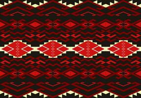 étnico resumen ikat sin costura modelo en tela.tribal indio y maxican estilo. diseño para fondo, fondo de pantalla, ilustración, tela, ropa, alfombra, textil, batik, bordado. vector