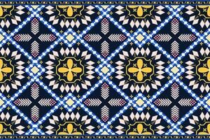 étnico resumen ikat. sin costura modelo en tribal, gente bordado. azteca geométrico Arte ornamento diseño de impresión para alfombra, fondo de pantalla, ropa, envase, tela, cubrir, estilo.textil maxican,indain vector