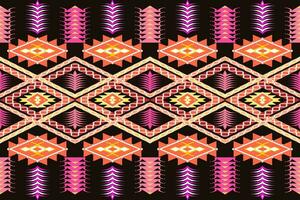 azteca geométrico modelo para vibrante color.damasco estilo modelo para textil y decoracion.etnica resumen ikat.sin costura modelo en tribal.nativo azteca boho vector diseño.