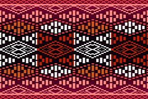 Geometric seamless pattern  for block print,batik,fabric,textile.Ethnic abstract ikat.Colorful abstract contemporary seamless pattern.Hand drawn unique print. vector