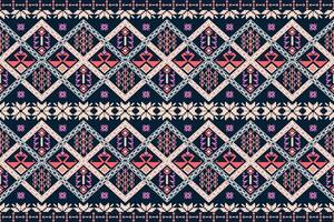 étnico resumen ikat. sin costura modelo en tribal, gente bordado. azteca geométrico Arte ornamento diseño de impresión para alfombra, fondo de pantalla, ropa, envase, tela, cubrir, estilo.textil maxican,indain vector