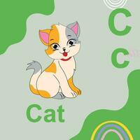 learn alphabets C with images vector