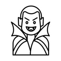 vampiro icono,hallowen,aislar en blanco antecedentes. vector