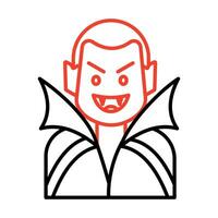 vampiro icono,hallowen,aislar en blanco antecedentes. vector