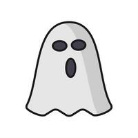 Ghost icon isolated on White Background. Ghost vector icon, Emotion Variation. Simple flat style design element. Scary horror pictures.