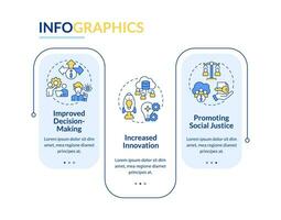 Multicolor data democratization vector infographics template, data visualization with 3 steps, process timeline chart.