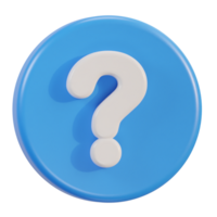 icono de signo de interrogación 3d png