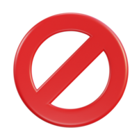 3d stop, banned not allow warning or stop symbol icon png