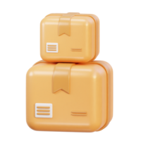 Cardboard box icon isolated on 3d render png