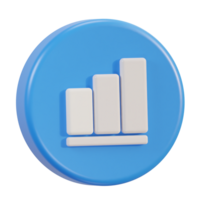 3d graph chart data statistic report information icon png