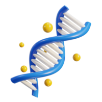 dna 3d illustration icon on isolated background png