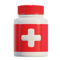 3d medicine jar icon png