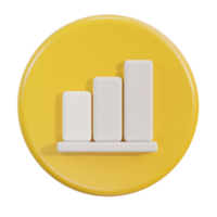 3d graph chart data statistic report information icon png
