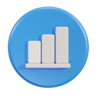 3d grafico grafico dati statistico rapporto informazione icona png