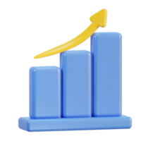 3d financial chart icon png