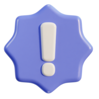 3d advertencia o peligro riesgo mensaje alerta problema icono png